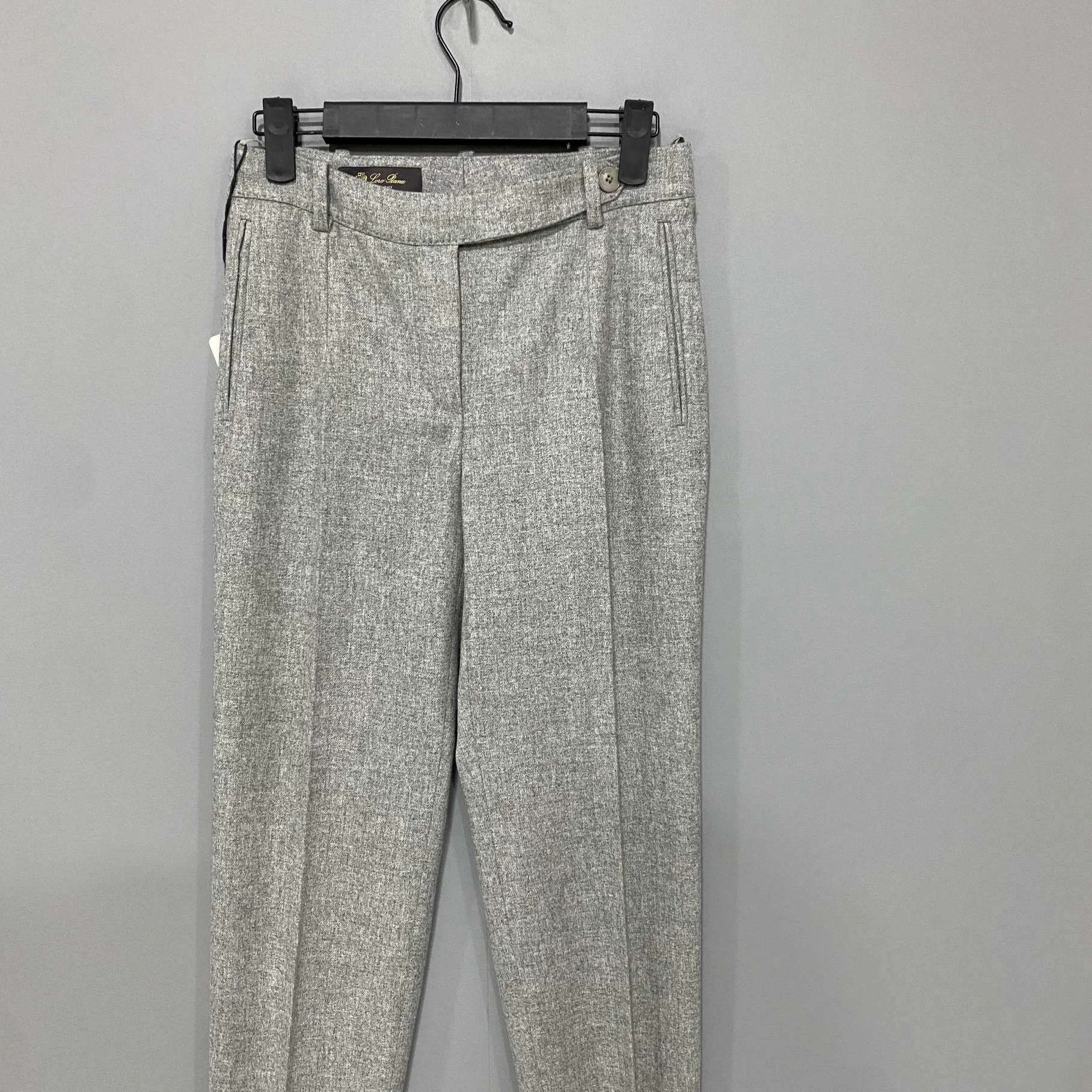 Loro Piana LP Grey Cashmere Trousers Size 36 99 New Size 25" / US 0 / IT 36 - 1 Thumbnail