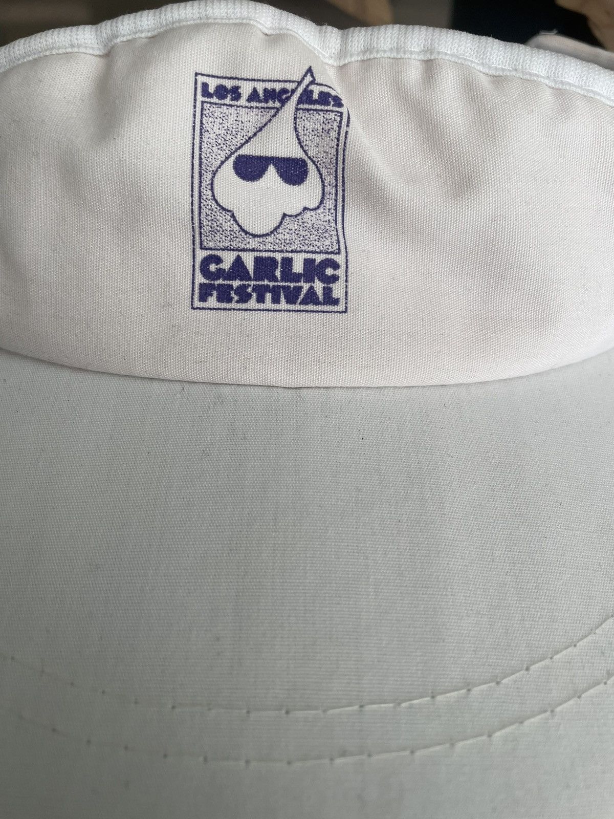 Vintage 1980s Los Angeles Garlic Festival Adjustable Visor Cap Retro Size ONE SIZE - 5 Thumbnail