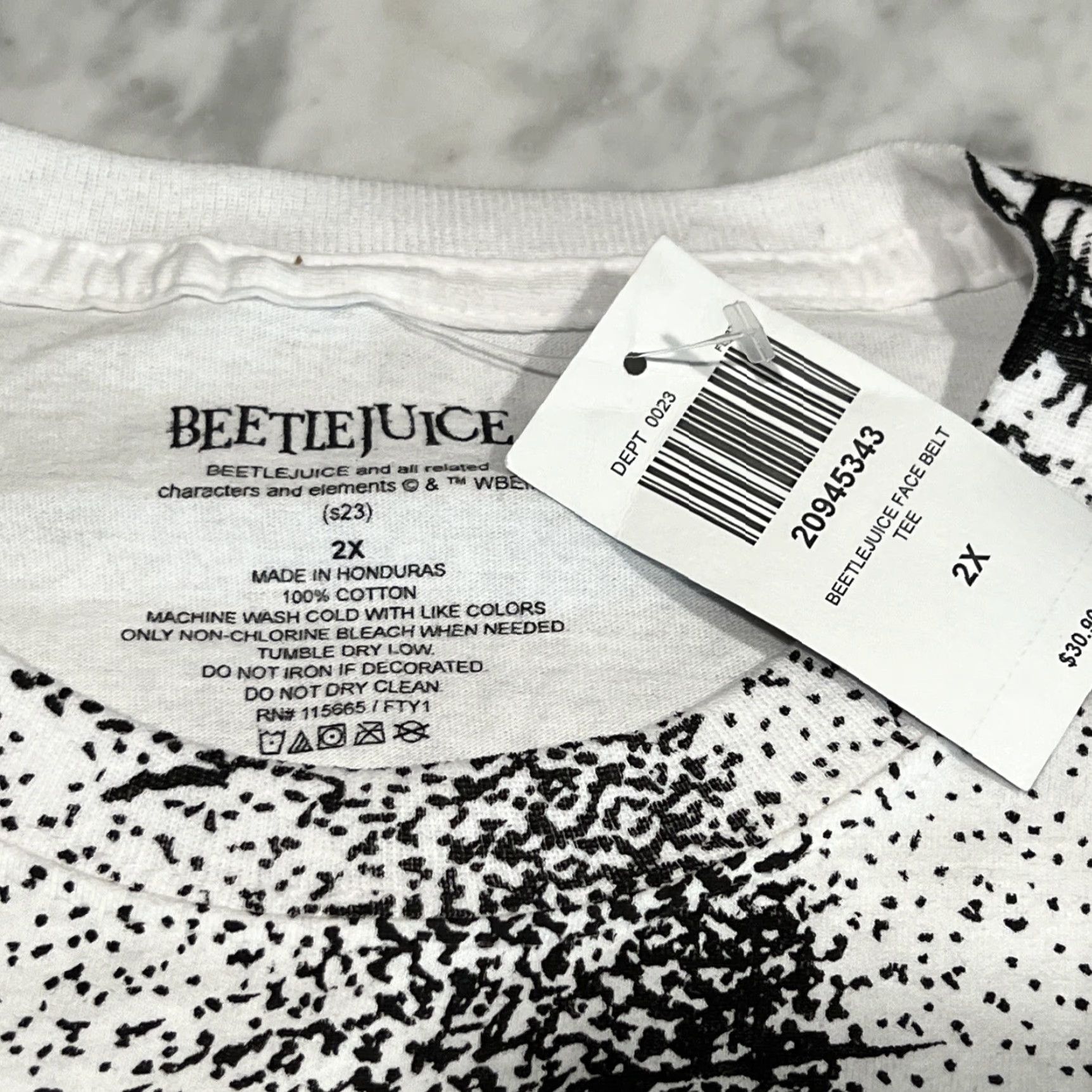 Hot Topic Beetlejuice T Shirt 2XL Men Hot Topic Graphic Print 80s Movie Character Crew Neck White Size US XXL / EU 58 / 5 - 3 Thumbnail