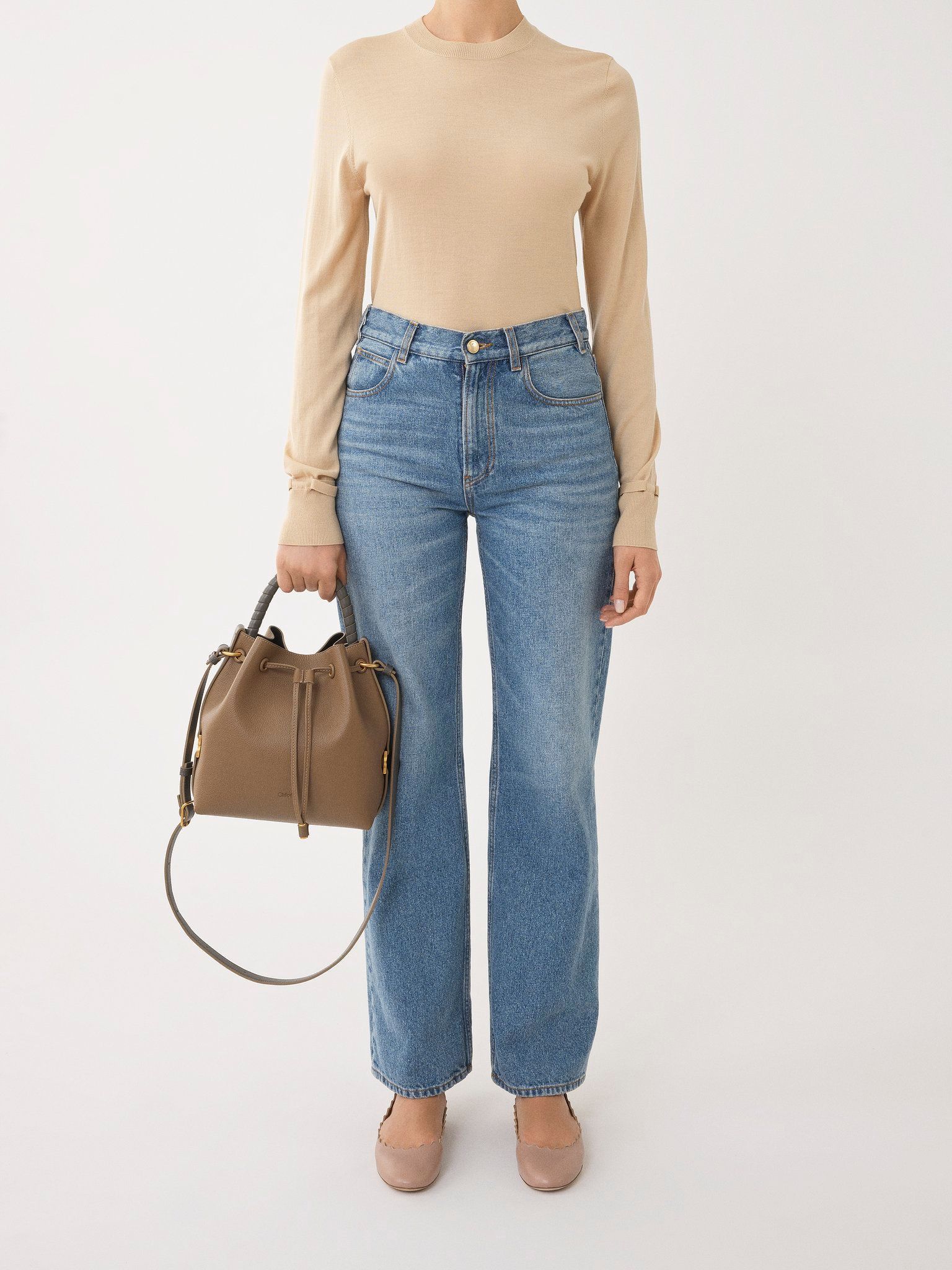 Chloe o1loc1c10425 Size: OS / Marcie Bucket Bag in Dark Nut Size ONE SIZE - 2 Thumbnail