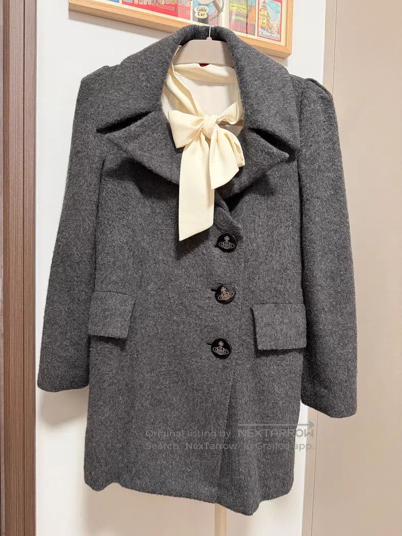 Vivienne Westwood Vivienne Westwood Witch Woolen Coat, Grey Size M / US 6-8 / IT 42-44 - 7 Thumbnail