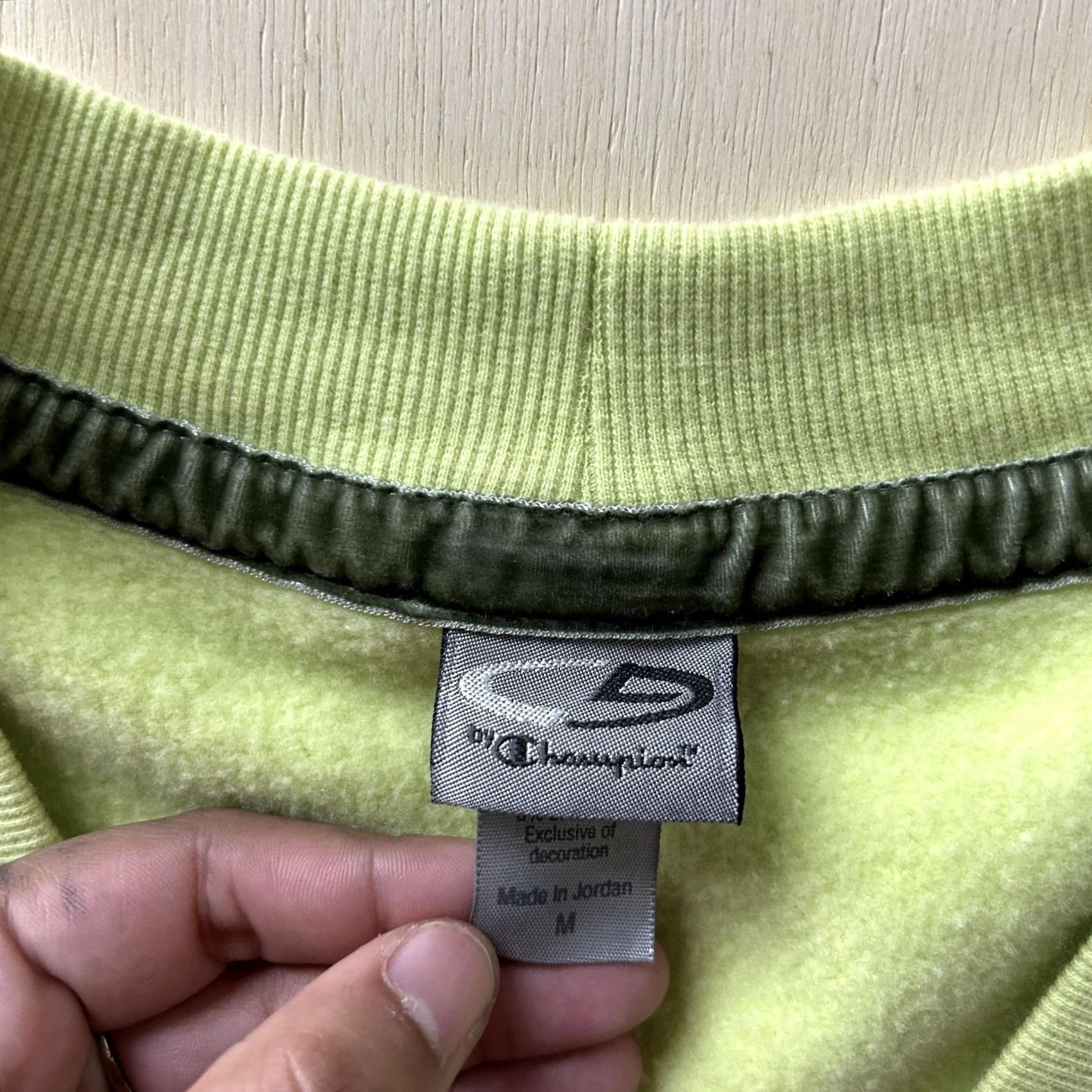 Champion C9 By Champion Sweatshirt Womens Medium Green Quilted V Neck Fleece Pullover Size M / US 6-8 / IT 42-44 - 3 Thumbnail