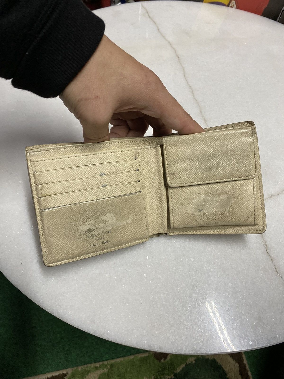 Louis Vuitton Louis Vuitton White Damier Bifold Leather Wallet Preowned Size ONE SIZE - 6 Thumbnail