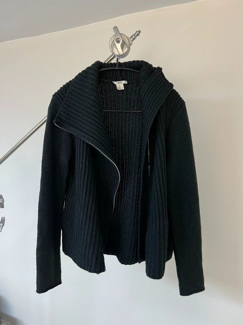 Helmut Lang Helmut Lang size SSlant Zip Stand Neck Stubby Knit Cardigan Size US S / EU 44-46 / 1 - 2 Thumbnail