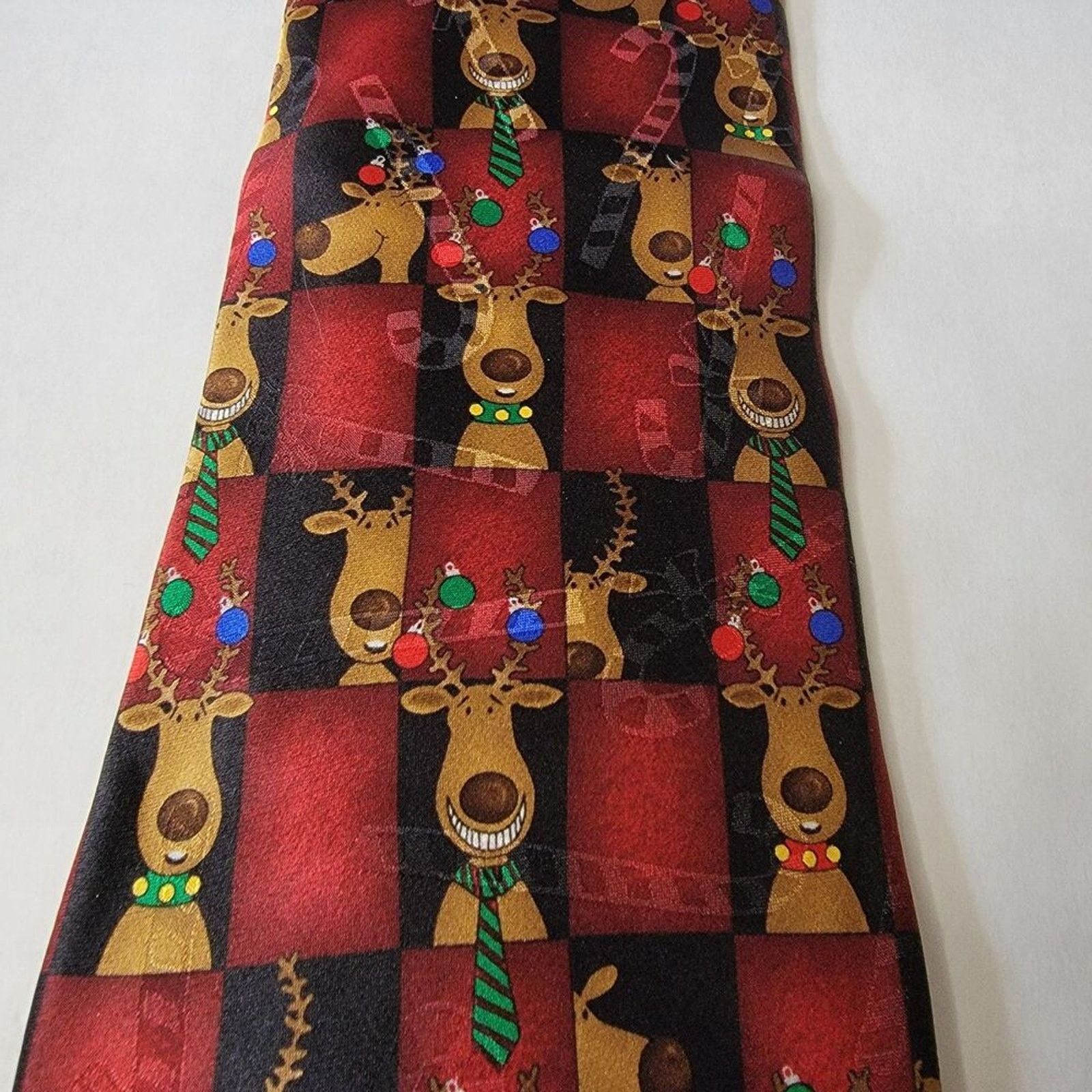 Other Yule Tie Greetings Hallmark Christmas Smiling Reindeer Size ONE SIZE - 1 Thumbnail