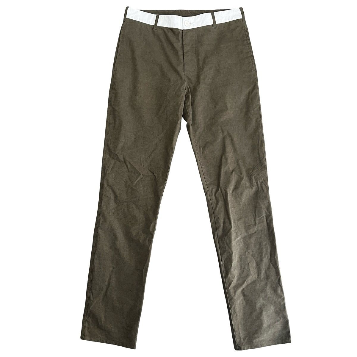 Helmut Lang HELMUT LANG 1997 White Painted Waistband Trousers 50 Size US 32 / EU 48 - 1 Thumbnail