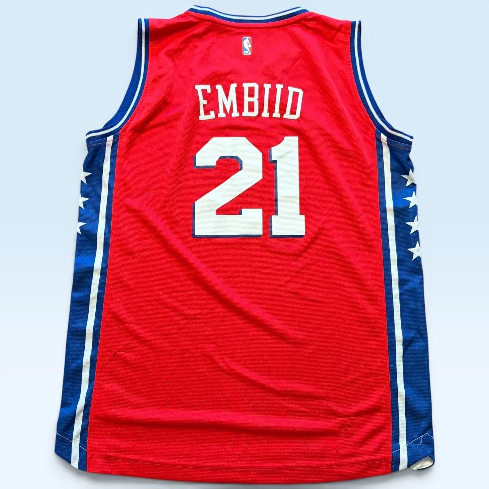 Vintage Philadelphia 76ers Jersey Youth XL Joel Embiid 21 Fanatics Size XL / US 12-14 / IT 48-50 - 1 Thumbnail