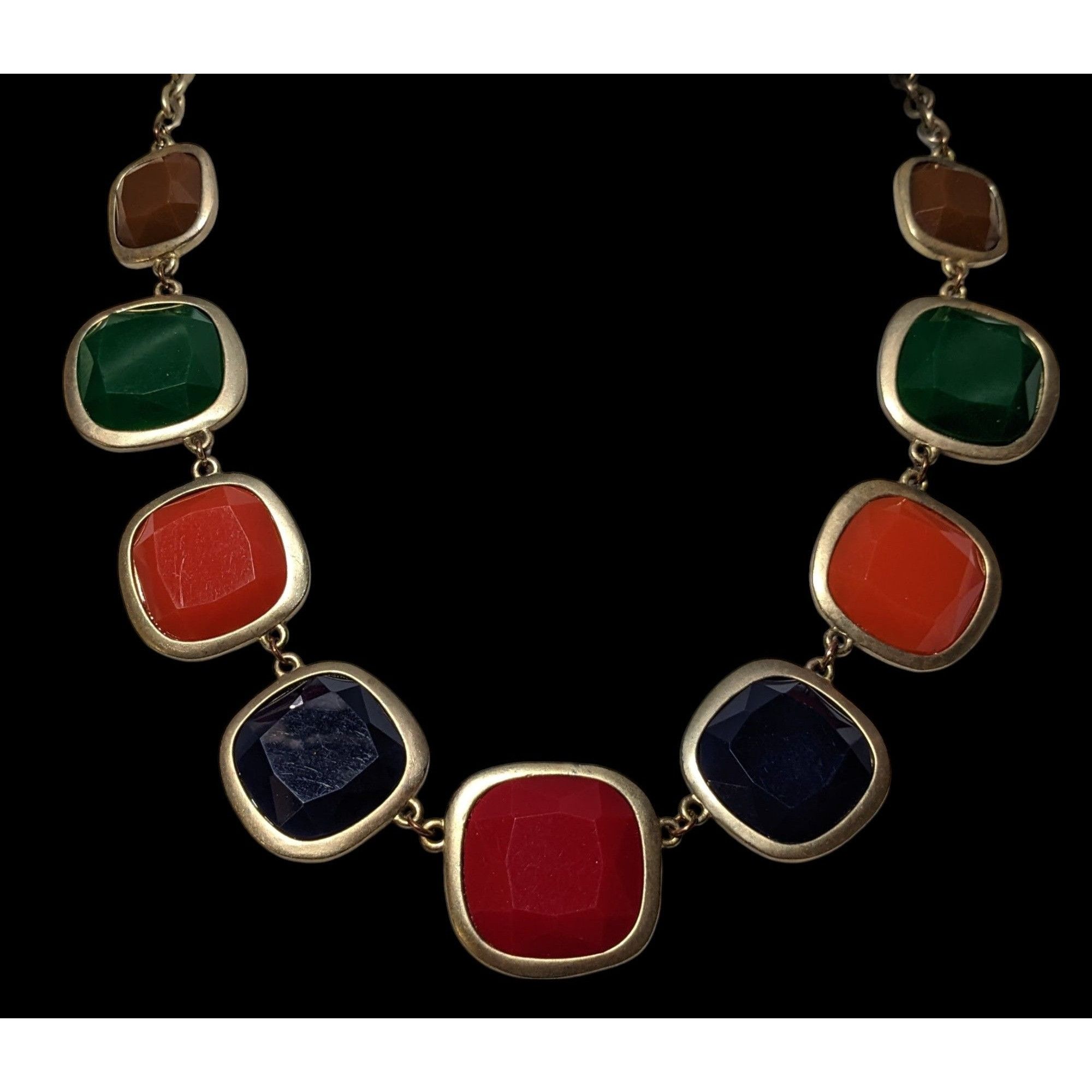 Other Retro Rainbow Chunky Gemmed Statement Necklace Size ONE SIZE - 2 Thumbnail