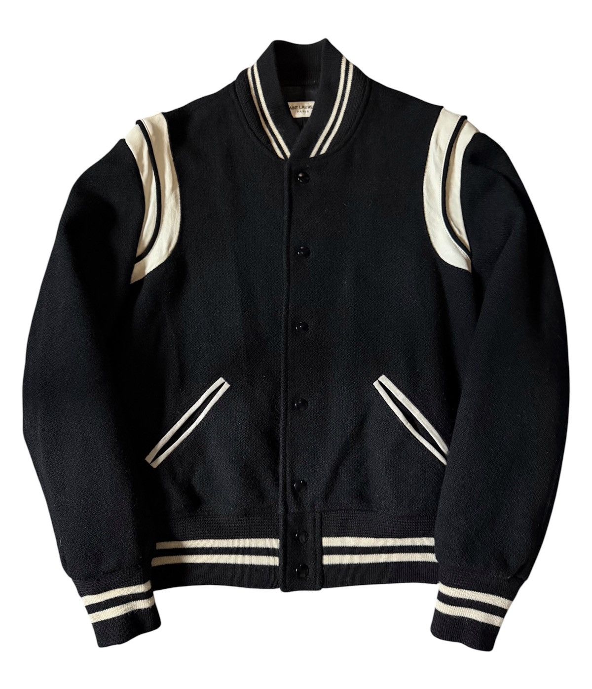 Saint Laurent Paris Saint Laurent Black Wool Teddy Jacket Size US M / EU 48-50 / 2 - 1 Thumbnail