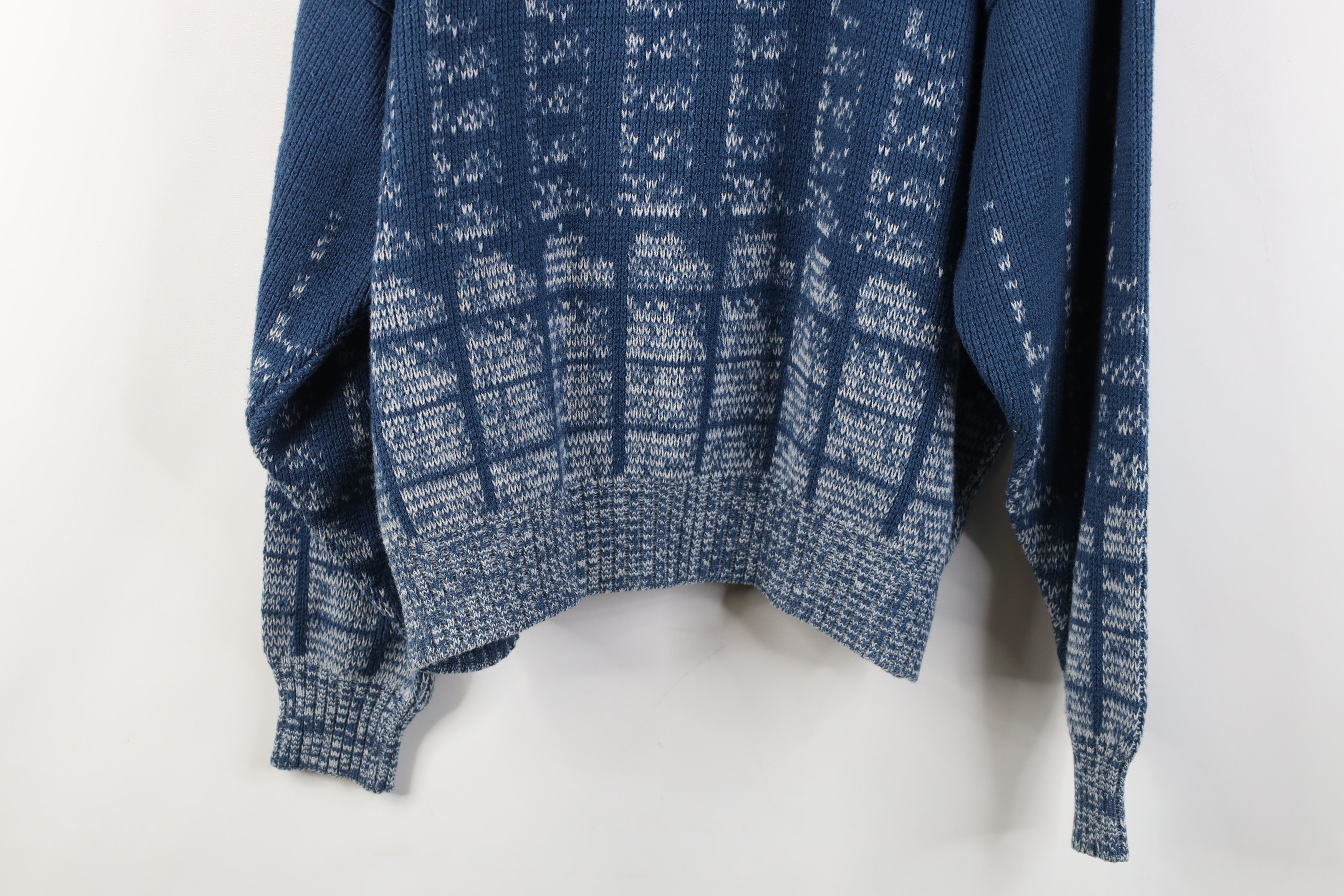 Vintage Vintage 90s Streetwear Ribbed Knit Boxy Fit Crewneck Sweater Size US XXL / EU 58 / 5 - 10 Thumbnail