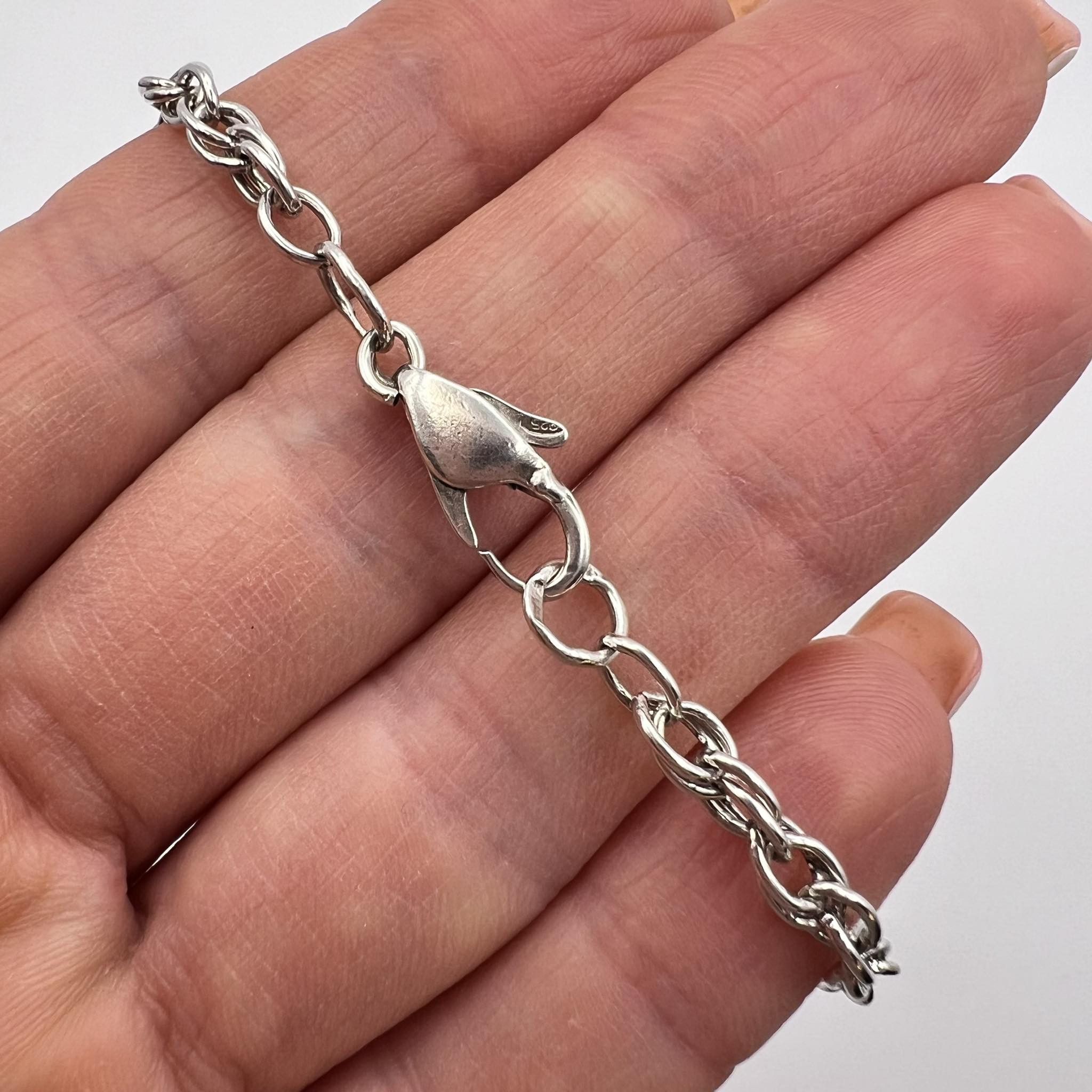Sterling Silver Vintage Sterling Silver 925 Chain Necklace Marked 16.3 gr Size ONE SIZE - 6 Thumbnail