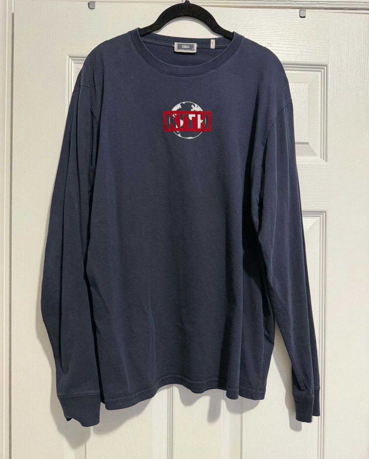 Kith Kith One World L/S Tee - Navy - Size Medium Size US M / EU 48-50 / 2 - 2 Thumbnail