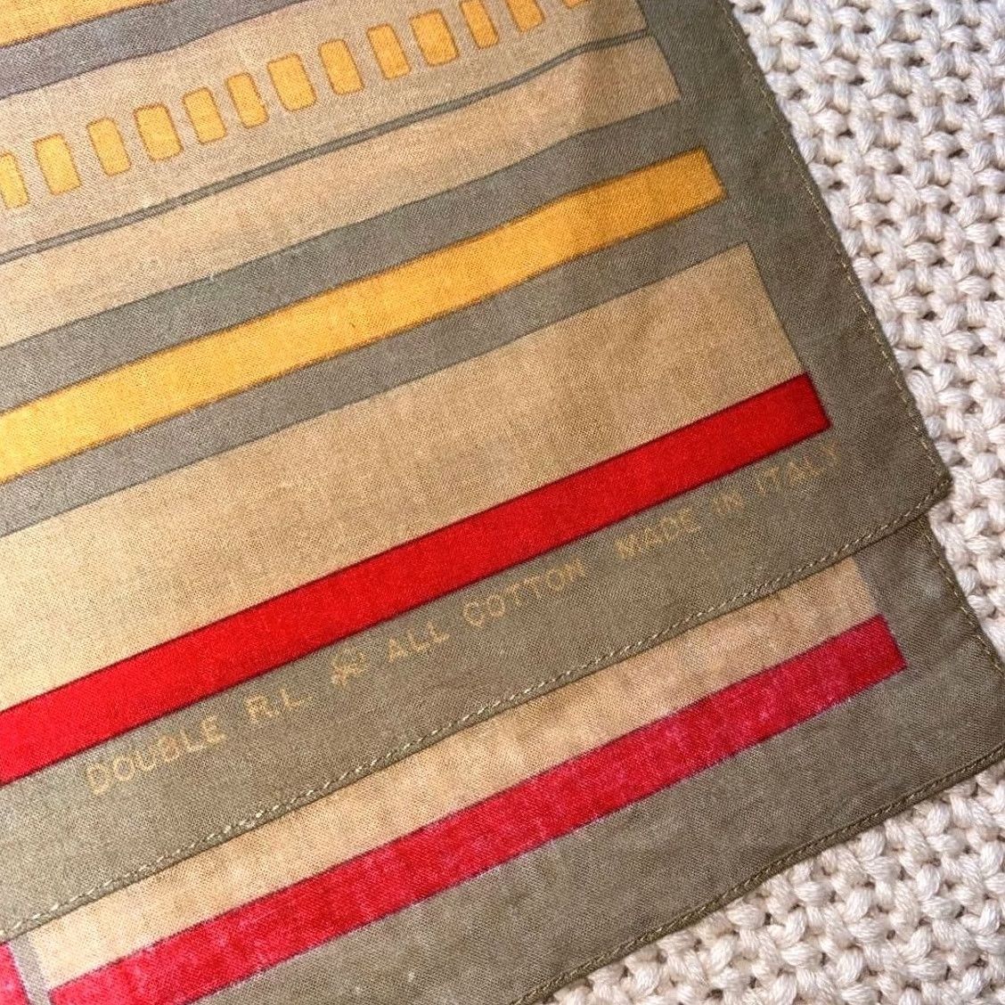 Ralph Lauren RRL Ralph Lauren Scarf Bandana Multicolor Cotton Geometric patterns Unisex 156cm 51cm Mens Womens Size ONE SIZE - 6 Thumbnail