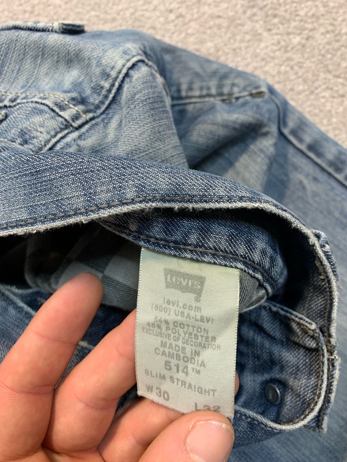 Levi's × Vintage Vintage Levi’s 514 Washed Blue Stone Denim Jeans 90s Baggy Size US 31 - 9 Thumbnail