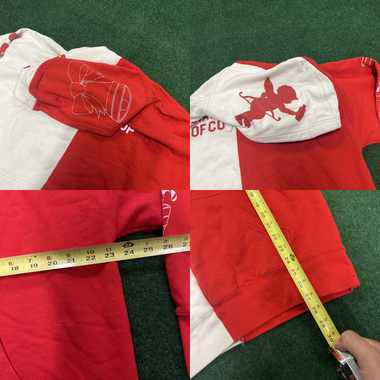 Vintage Awful Lot Of Cough Syrup Classic Red White Hoodie L/XL Size US L / EU 52-54 / 3 - 8 Thumbnail