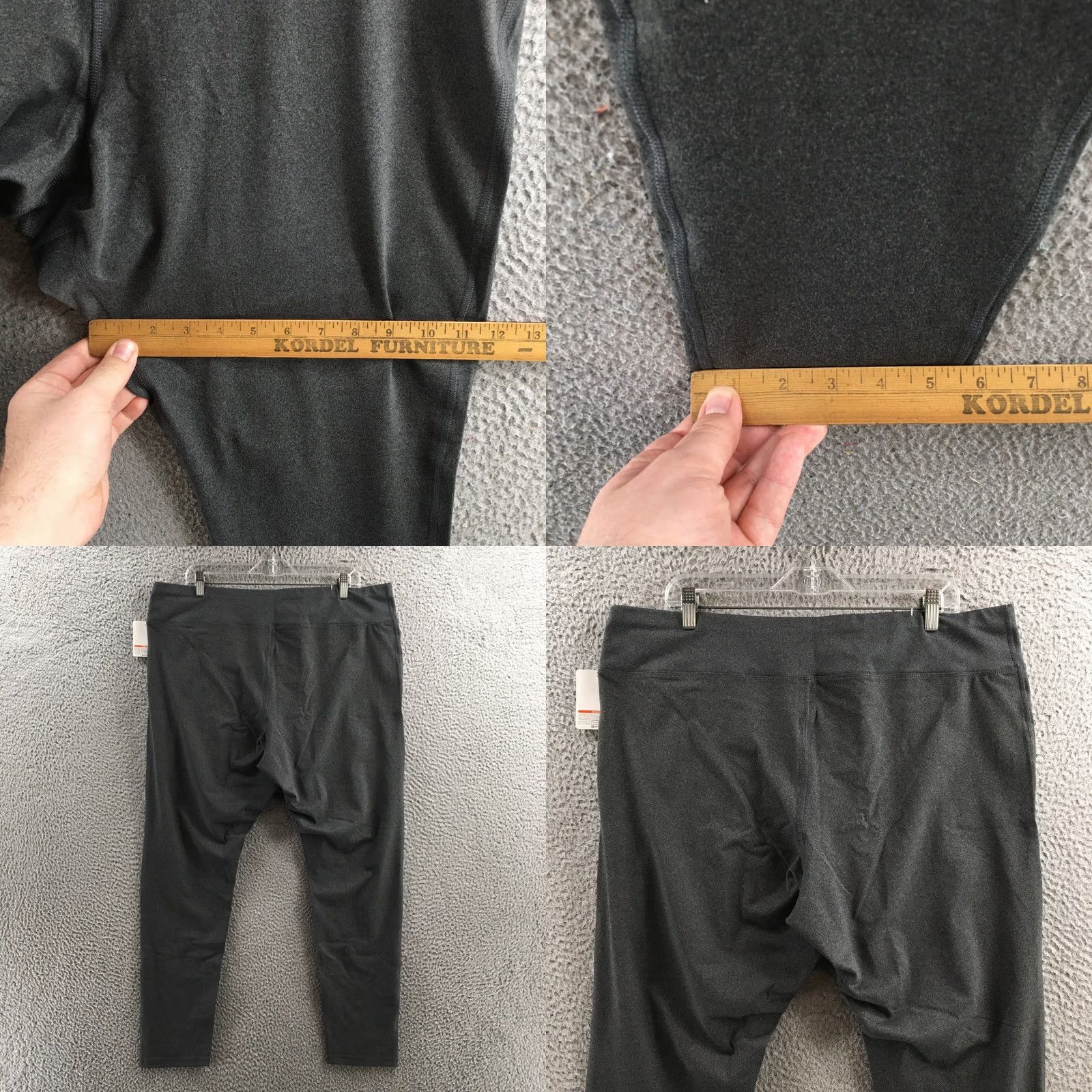 Vintage Just My Size Hanes Leggings Womens 3X Gray Activewear Pull On Elastic Waist NEW Size 40" / US 18 - 8 Thumbnail