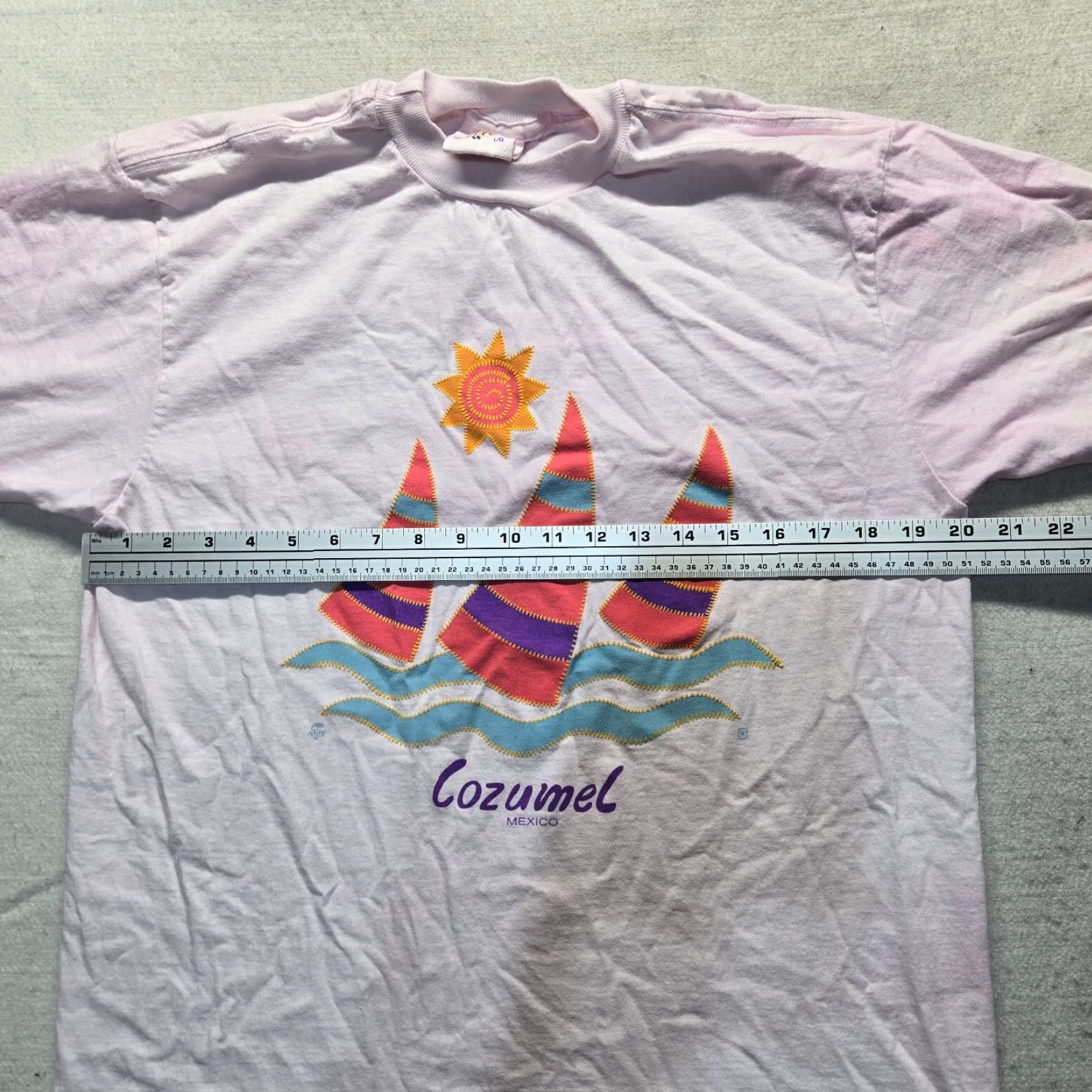 Vintage VINTAGE Cozumel Beach T-Shirt Adult Large Pink Mens Size US L / EU 52-54 / 3 - 3 Thumbnail