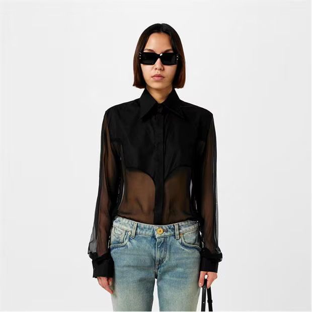 Balmain o1g2r1mq1024 Shirt in Noir Size M / US 6-8 / IT 42-44 - 3 Thumbnail