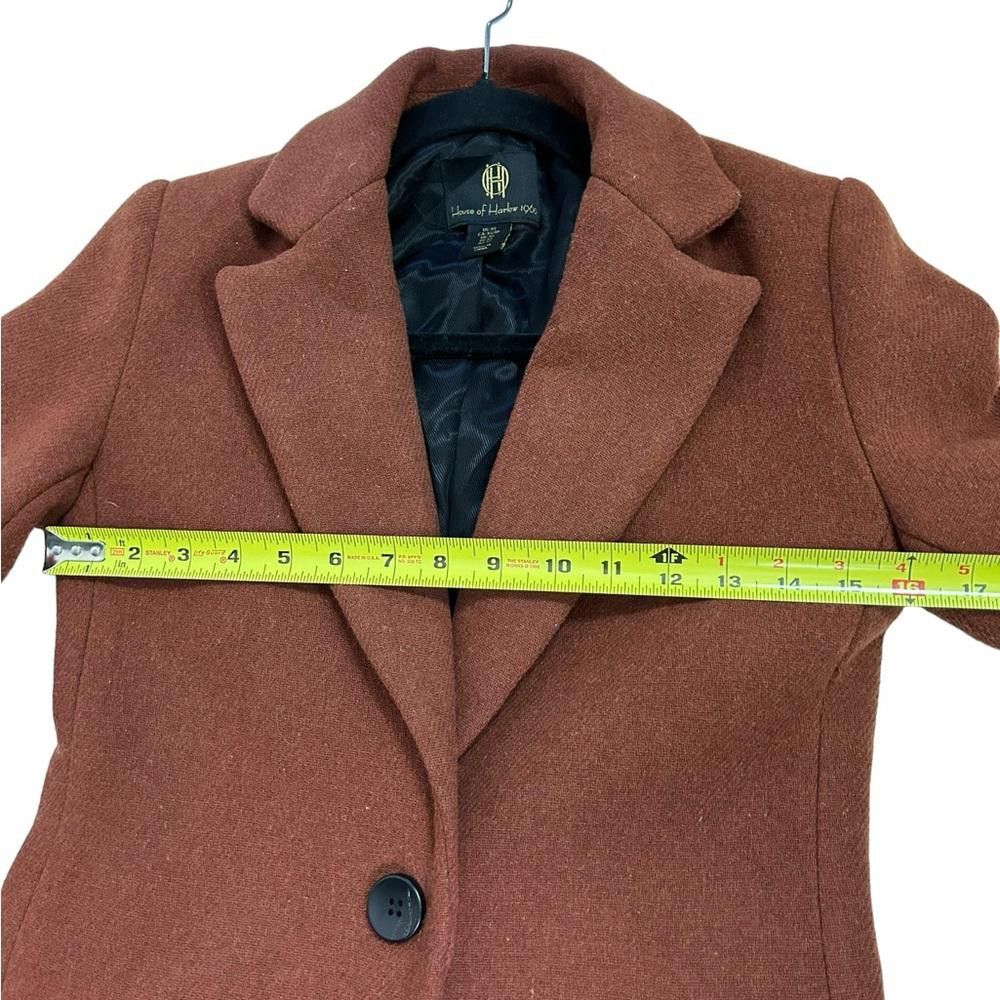 Designer House of Harlow 1960 l Brown Wool Blend Long Peacoat XS Size XS / US 0-2 / IT 36-38 - 6 Thumbnail