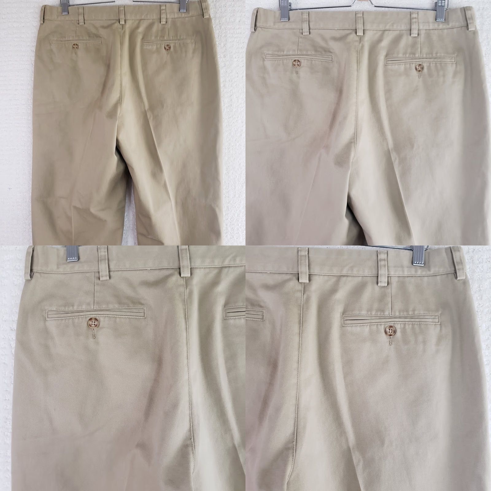 Vintage LL Bean Pants Mens 37X29 Khaki Cotton Adjustable Comfort Waist Straight Leg NWT Size US 37 - 8 Thumbnail
