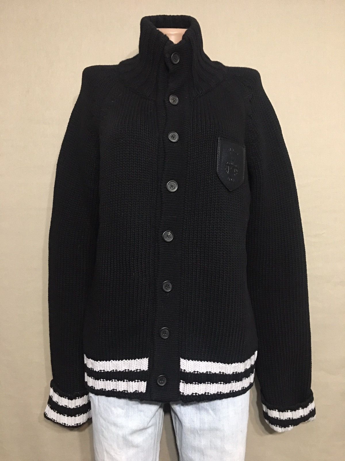 Bally BALLY Black Cable Knit Cardigan Sweater Merino Wool EU 48 Size XL / US 12-14 / IT 48-50 - 1 Thumbnail