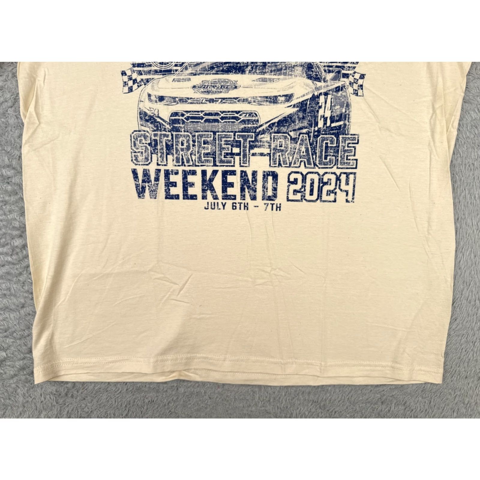 NASCAR Nascar Chicago Street Race Shirt Adult Large Ivory 100% Cotton Short Sleeve Logo T-Shirt Men’s Car Racing All Seasons Summer Fall Winter Safe? Size US L / EU 52-54 / 3 - 5 Thumbnail