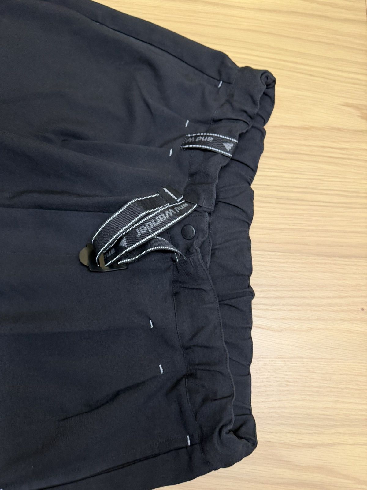 And Wander : and wander Black Technical Easy Pants Web Belt Tapered Size US 33 - 3 Thumbnail