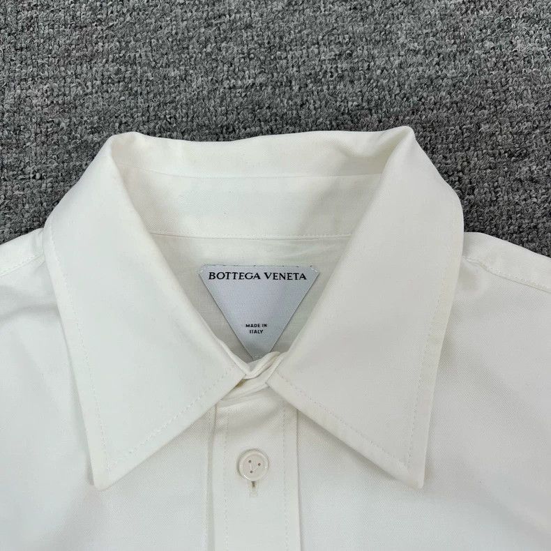 Bottega Veneta Bottega Veneta White Button-Up Shirt with Rivets-2508 Size US L / EU 52-54 / 3 - 6 Thumbnail