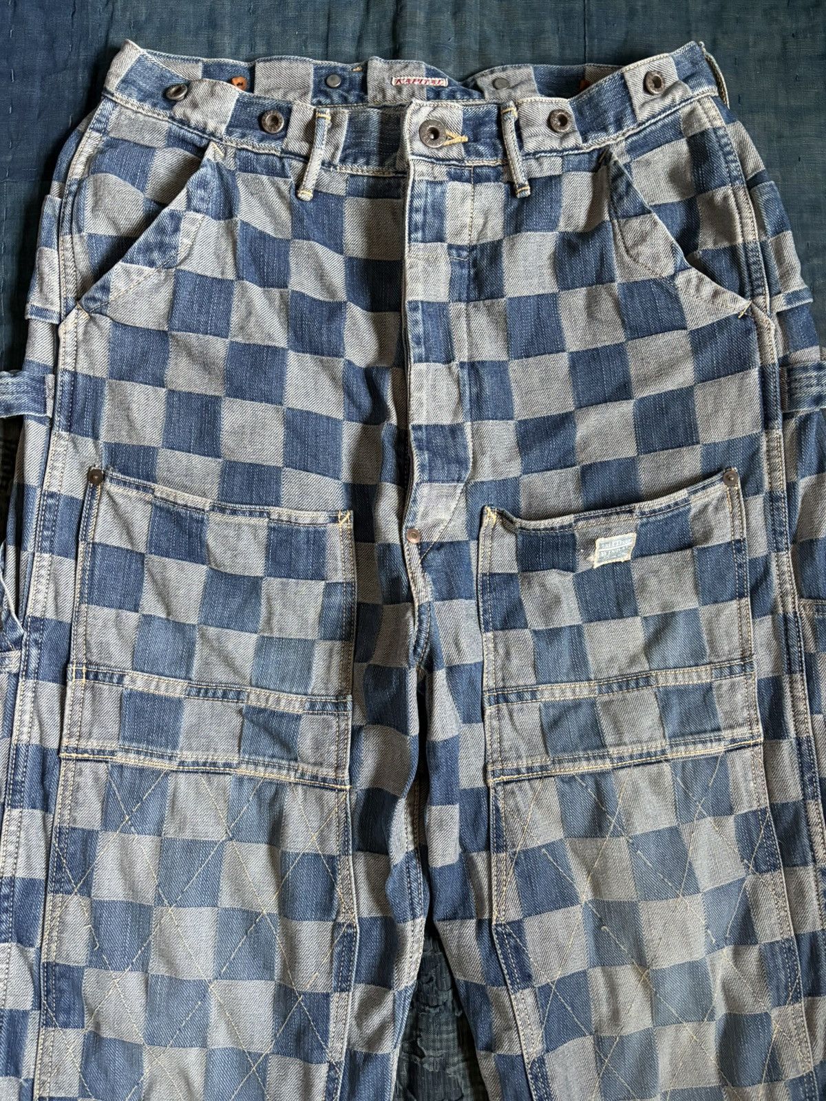 Kapital kapital denim ichimatsu lumber pants Size US 33 - 3 Thumbnail