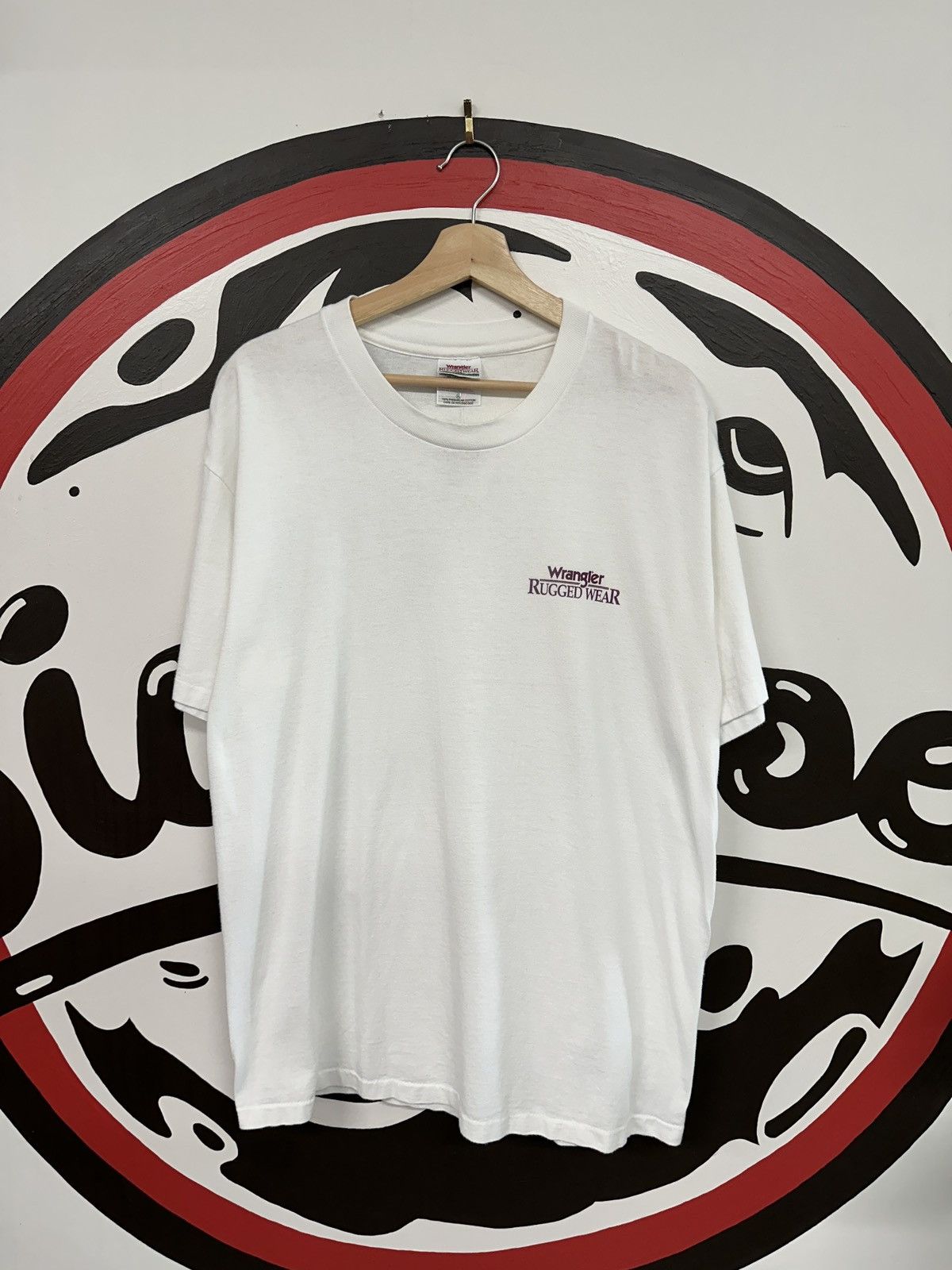 Vintage × Wrangler Vintage 90s Wrangler Rugged Wear Tee Size US XL / EU 56 / 4 - 1 Thumbnail