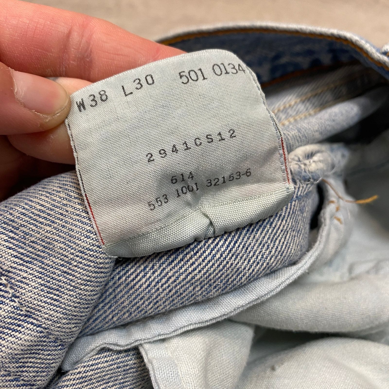Levi's × Vintage Vintage Levi's 501 Straight Leg Jeans Made in USA Mens 36x27 Size US 36 / EU 52 - 9 Thumbnail
