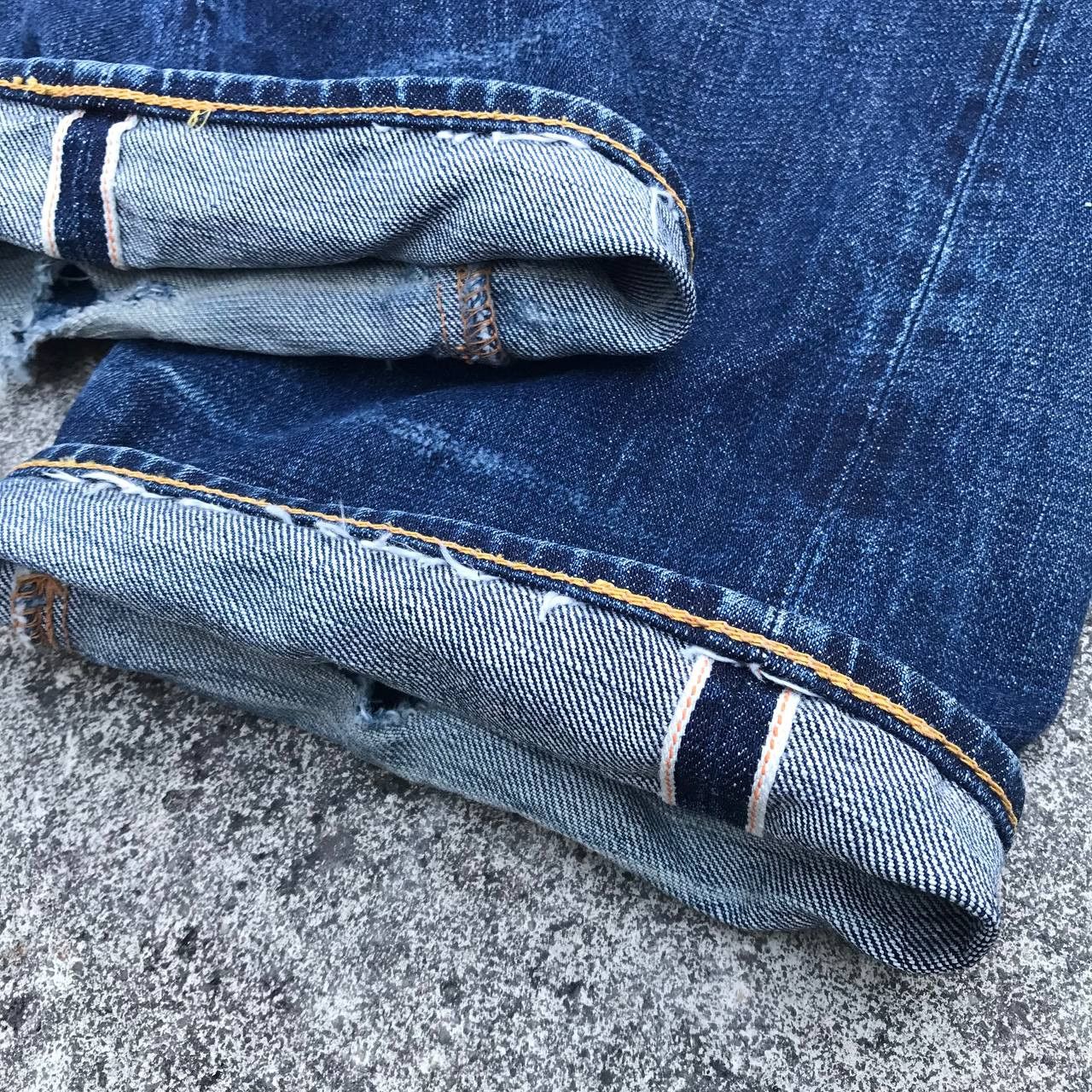 Evisu Vintage Evisu Big Daicock Redline Distressed jean W31x33 Size US 31 - 7 Thumbnail