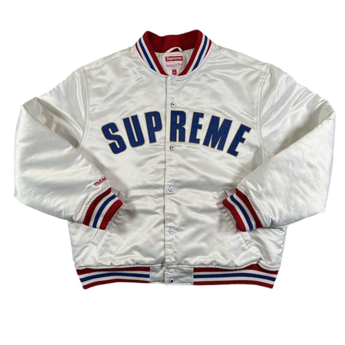 Supreme x Mitchell & Ness Satin Varsity Jacket