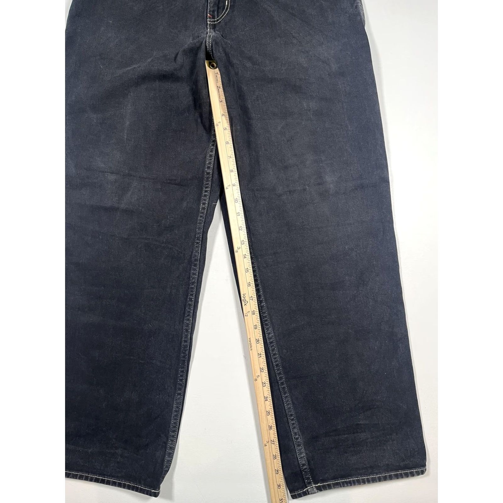 Denime Tommy Jeans Jeans Mens 34x32 Black Denim Relaxed Straight Leg Carpenter Size US 34 / EU 50 - 5 Thumbnail