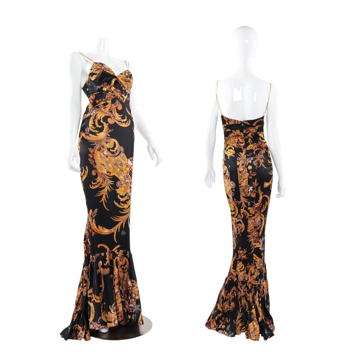 Roberto Cavalli Vintage 90s/2000s Baroque maxi dress Size M / US 6-8 / IT 42-44 - 1 Thumbnail