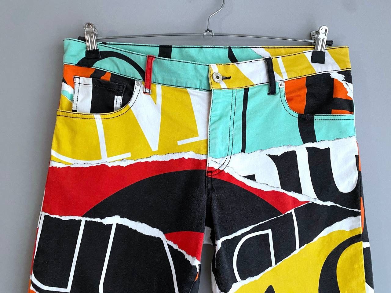 Designer × Moschino RARE MOSCHINO COUTURE Multicolor Print Men's Pant, W34 / L30 Size US 34 / EU 50 - 8 Thumbnail
