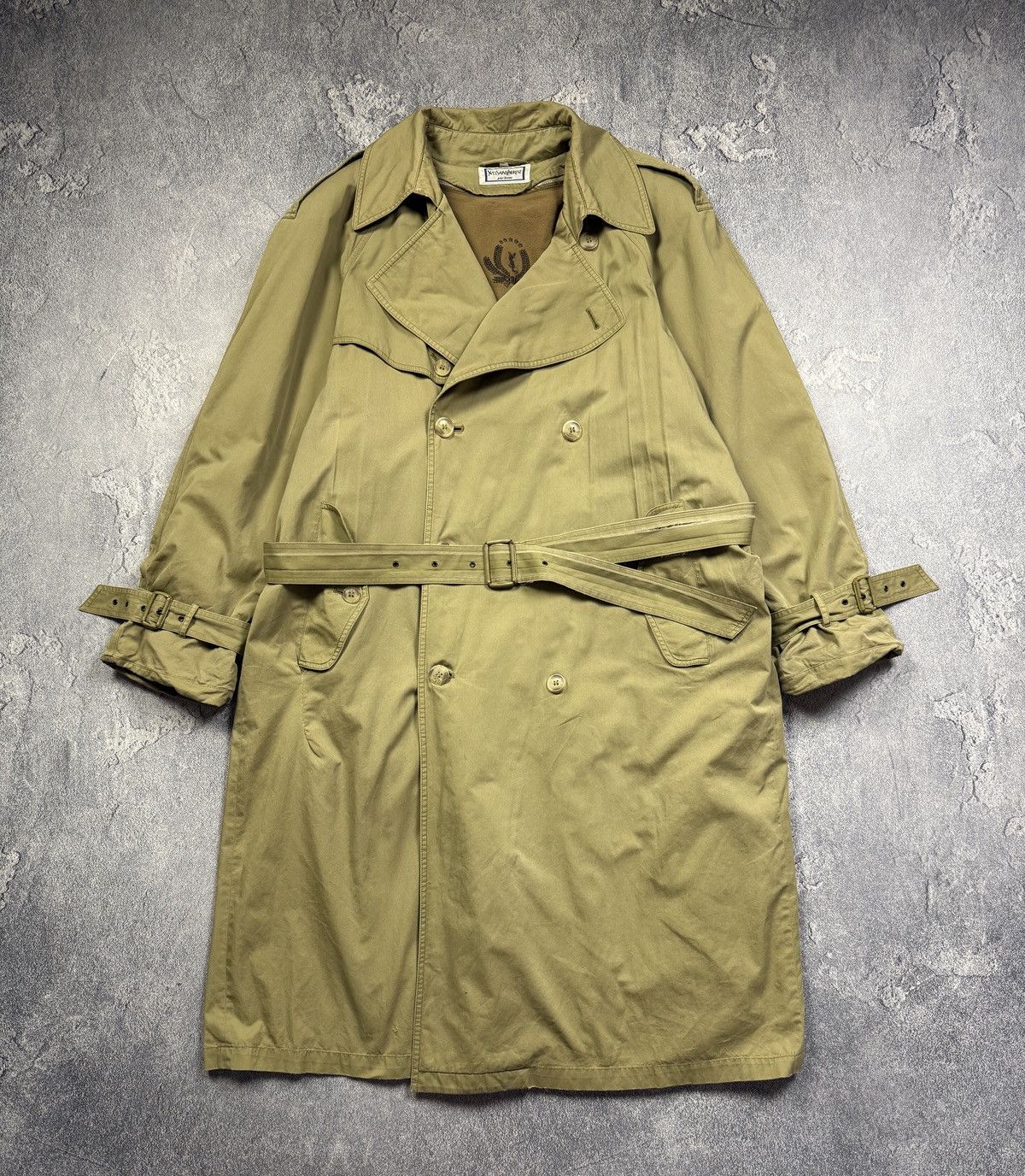Vintage Yves Saint Laurent YSL 80s vintage trench coat Size US L / EU 52-54 / 3 - 1 Thumbnail