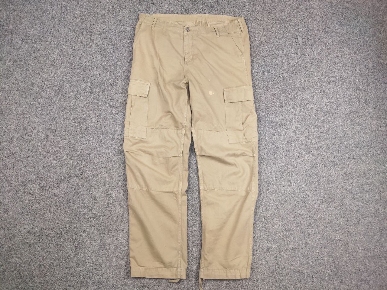 Carhartt × Vintage Vintage 90's Carhartt Beige Faded Canvas Regular Cargo Pants Size US 38 / EU 54 - 8 Thumbnail