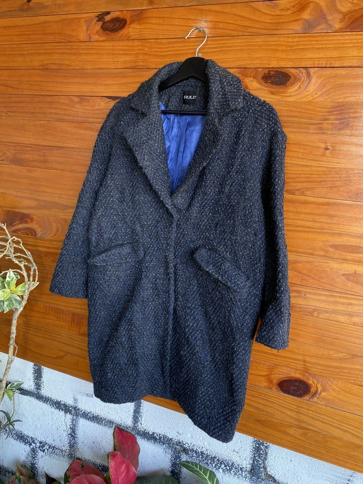 Japanese Brand RULE Wool Blend Textured Overcoat – Japanese Brand Classic Size S / US 4 / IT 40 - 4 Thumbnail