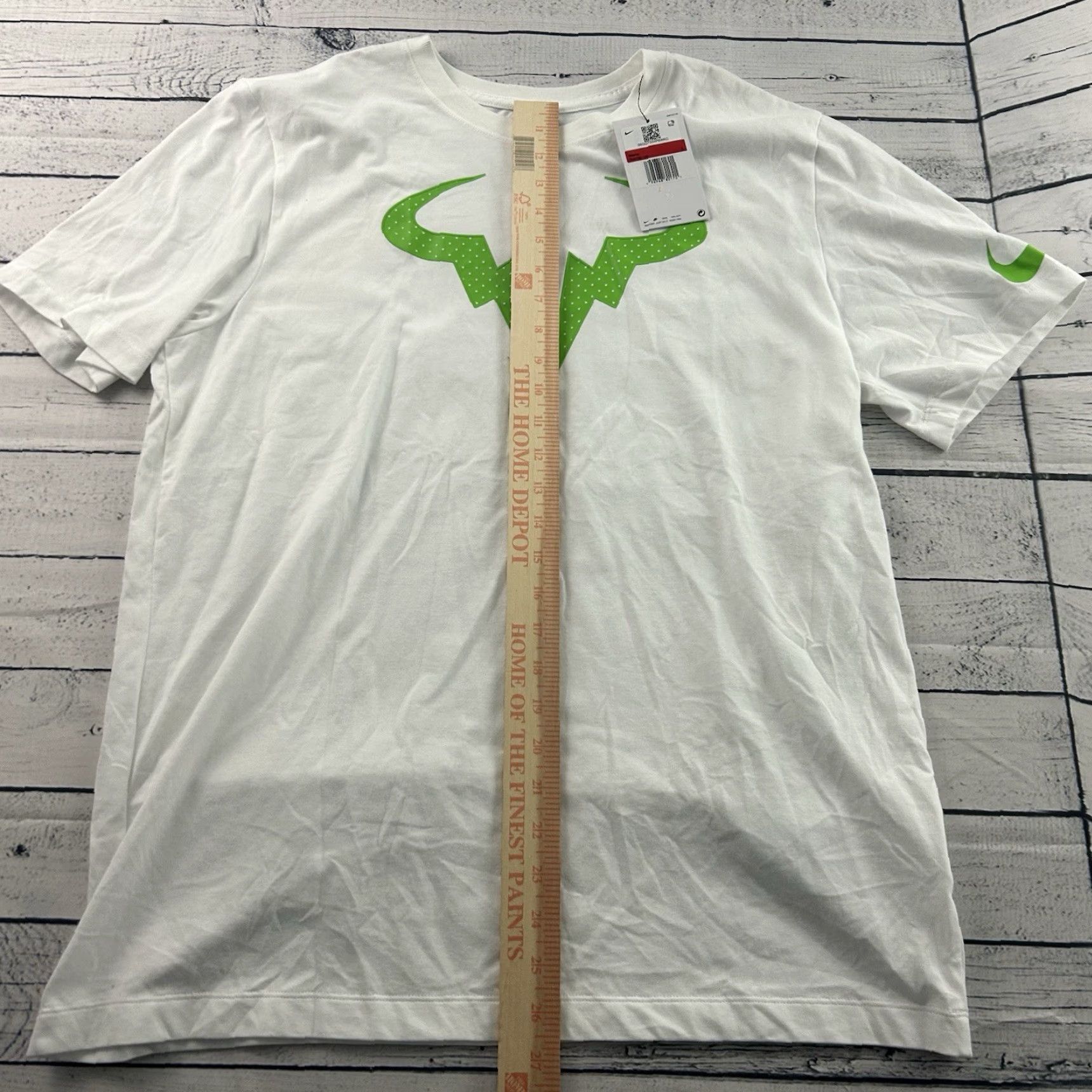 Nike Nike Dri-Fit Rafe Nadal Short Sleeve T Shirt Men L White Green Size US L / EU 52-54 / 3 - 4 Thumbnail