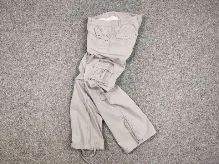 If Six Was Nine Vintage 90's Japanese Bondage Zip Bootcut Gray Cargo Pants Size US 31 - 6 Thumbnail