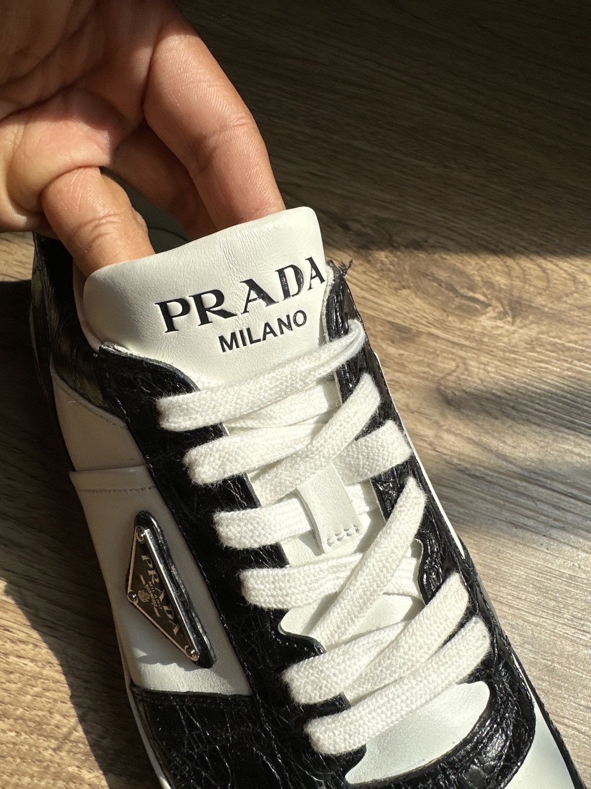 Prada Downtown croc embossed sneaker Size US 9 / EU 42 - 8 Thumbnail
