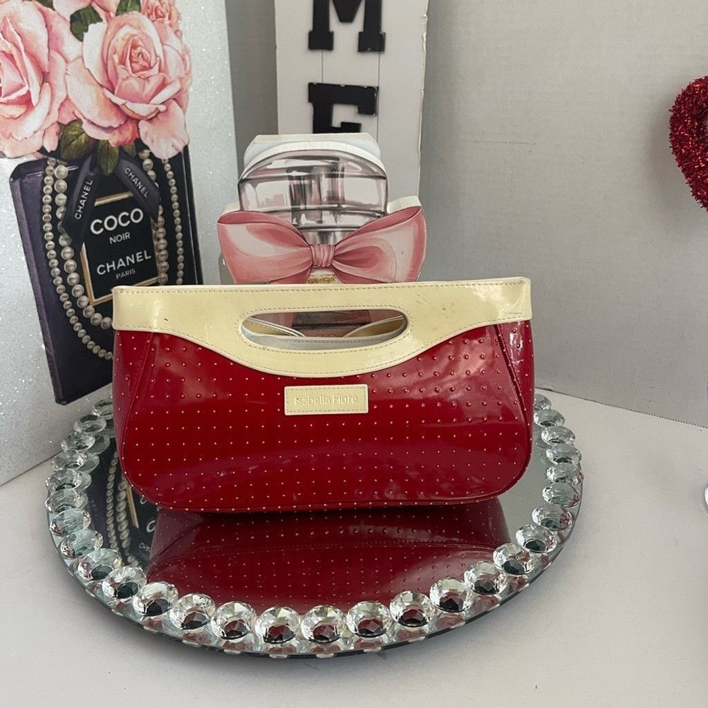 Other Isabelle Fiore Red and Cream Bow Clutch bag Size ONE SIZE - 2 Thumbnail