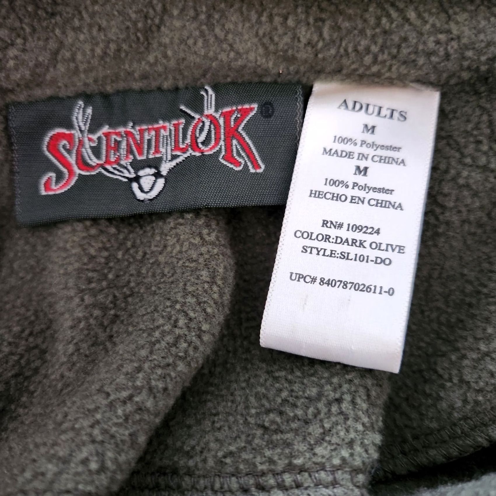 Vintage Scent Lok Full Zip Jacket Green Men’s Medium Fleece Hunting Outdoor Embroidered Size US M / EU 48-50 / 2 - 8 Thumbnail