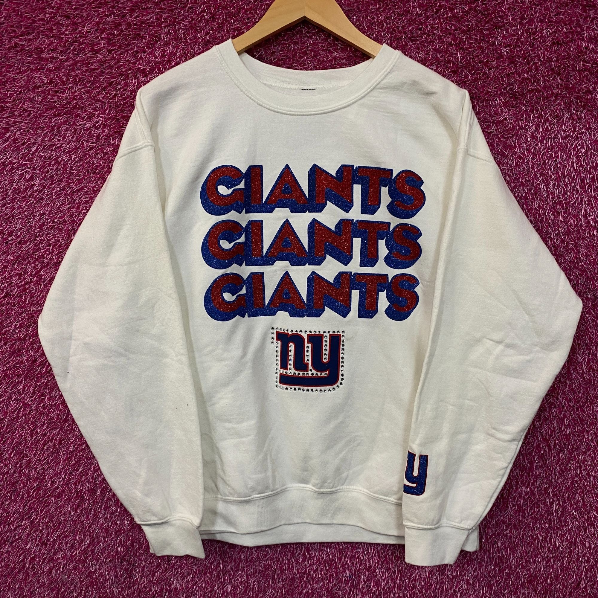 Junk Food Junk Food Clothing New York Giants Repeat Bling Glitter Crew Size US M / EU 48-50 / 2 - 1 Thumbnail