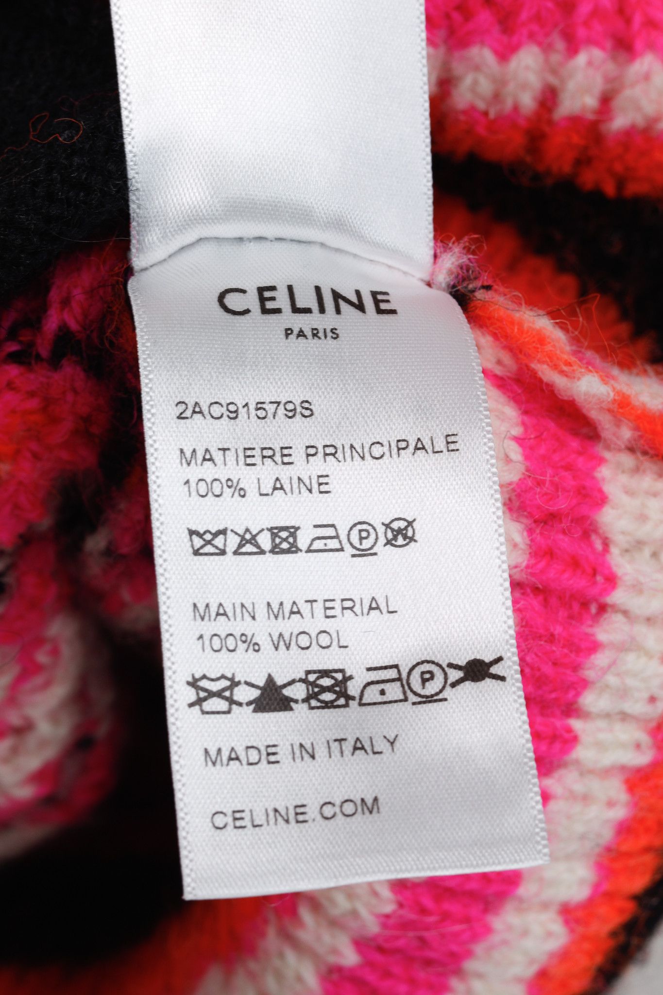 Celine Celine Pink Striped Jacquard-Knit Wool Ski Cardigan Size US S / EU 44-46 / 1 - 11 Thumbnail