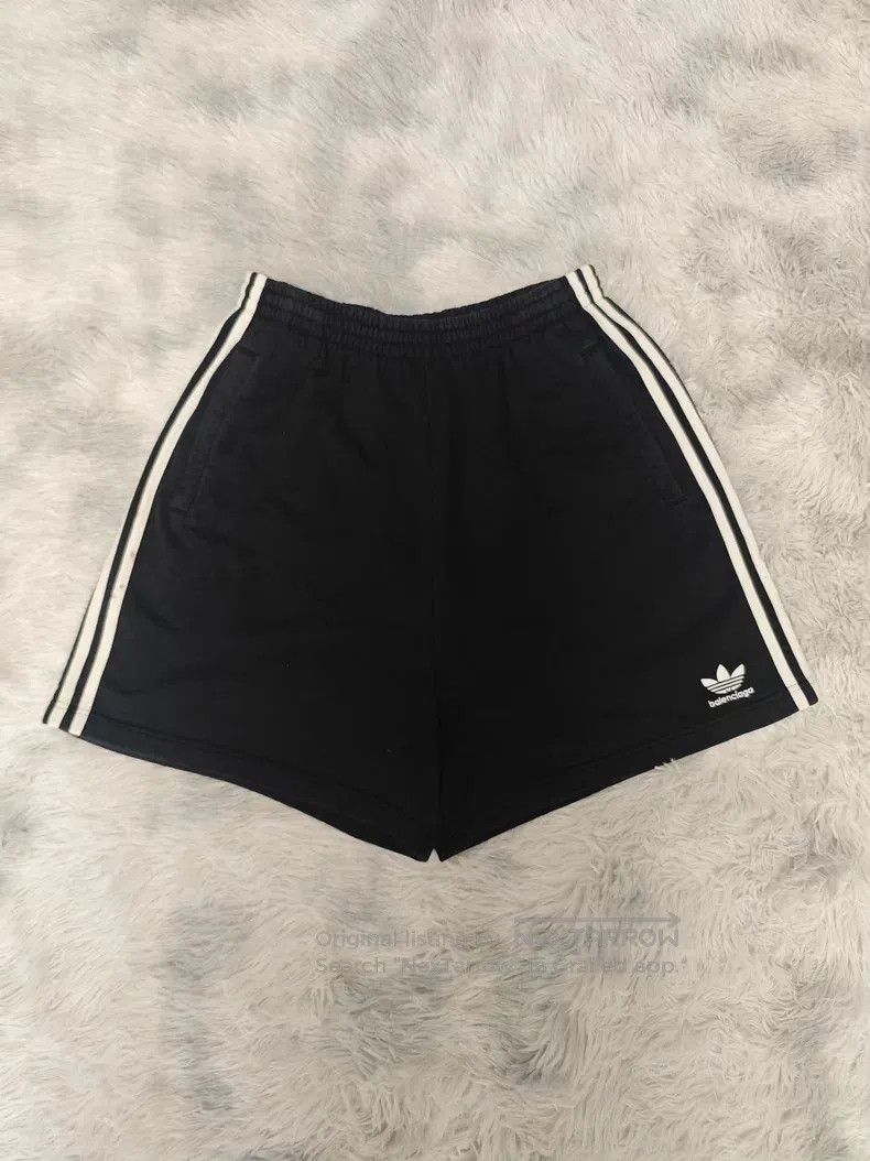 Balenciaga size XS Logo stripe print sports straight-leg c