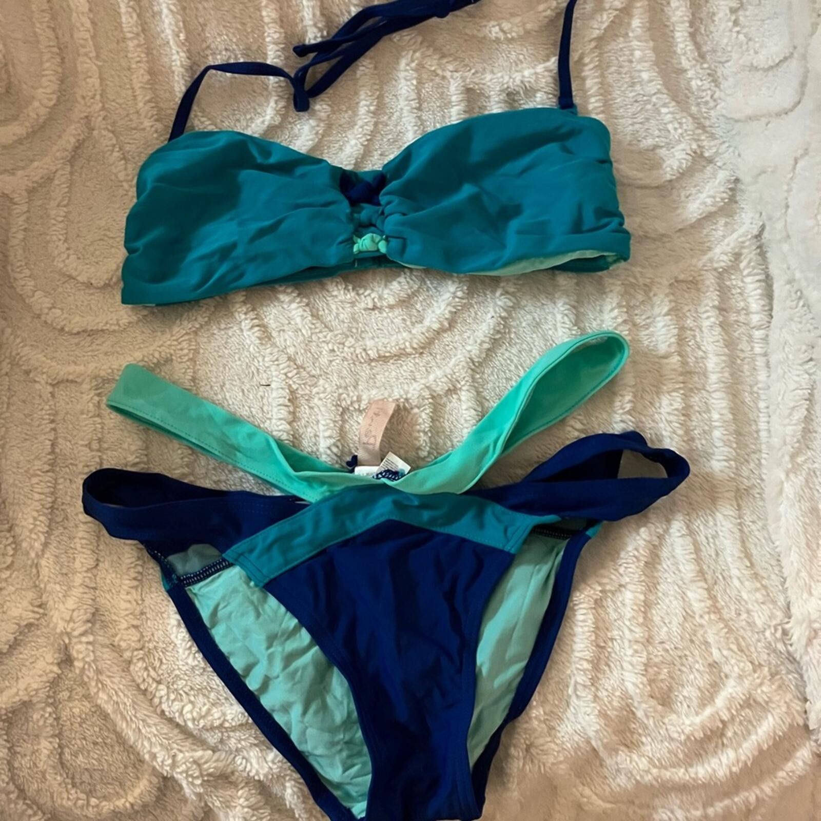 Penfield NWOT Women’s Two-Tone Blue & Teal Bikini Set Size ONE SIZE - 1 Thumbnail