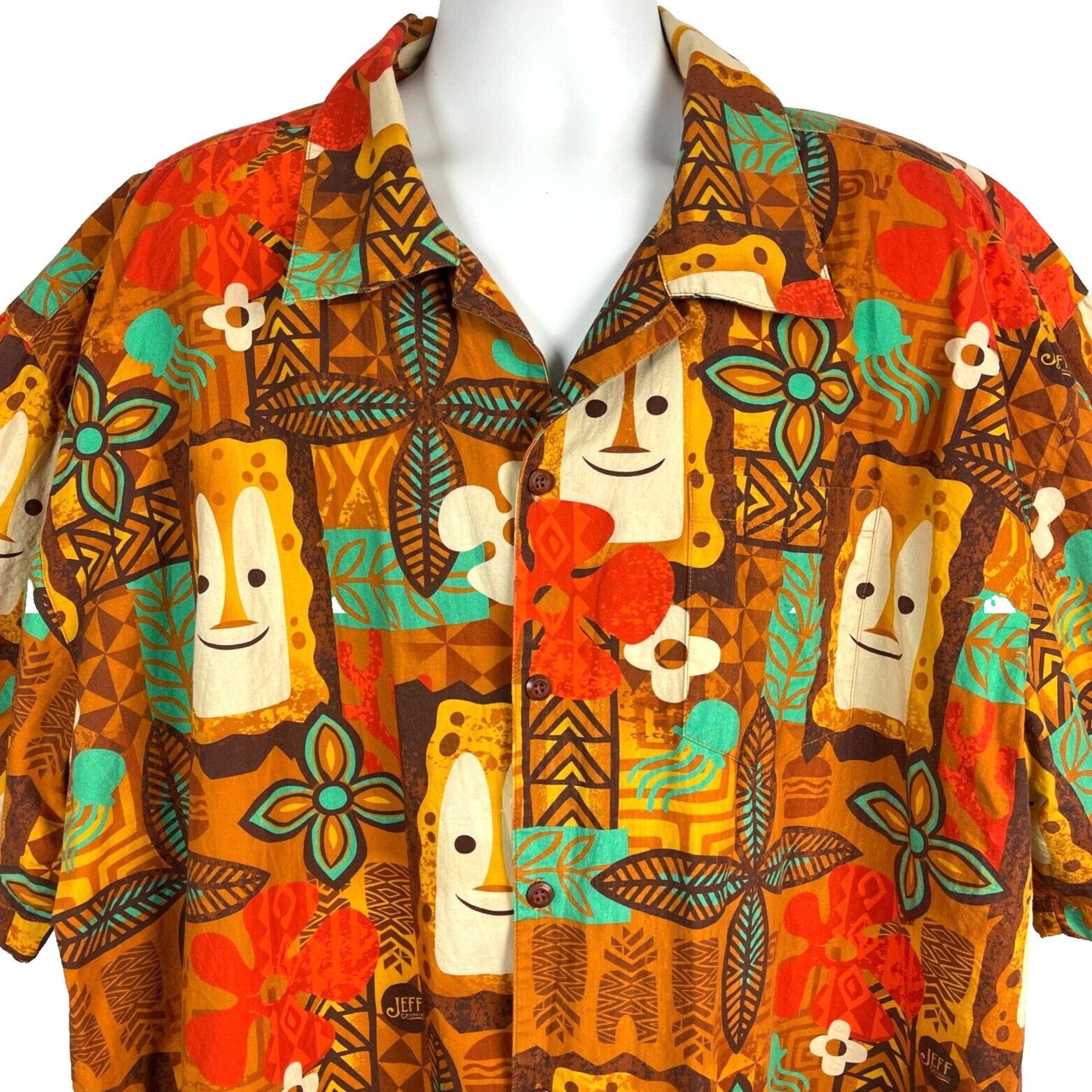 Other Jeff Granito SpongeBob Mens Tiki Hawaiian Shirt size 3XL 58 Size US XXL / EU 58 / 5 - 1 Thumbnail