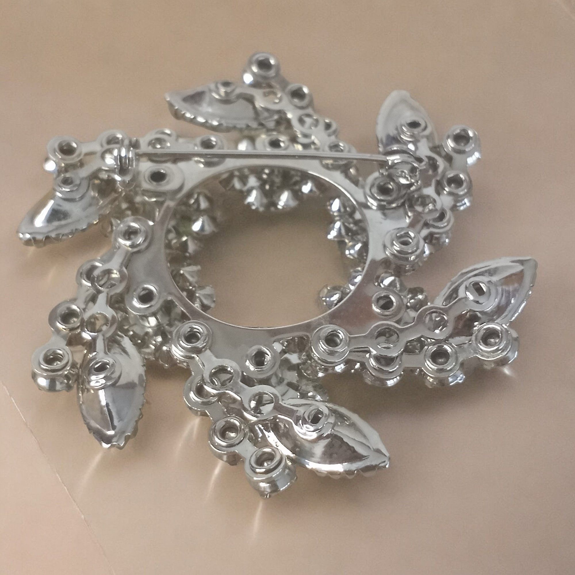 Vintage Vintage 1950's Rhinestone Brooch Size ONE SIZE - 2 Thumbnail